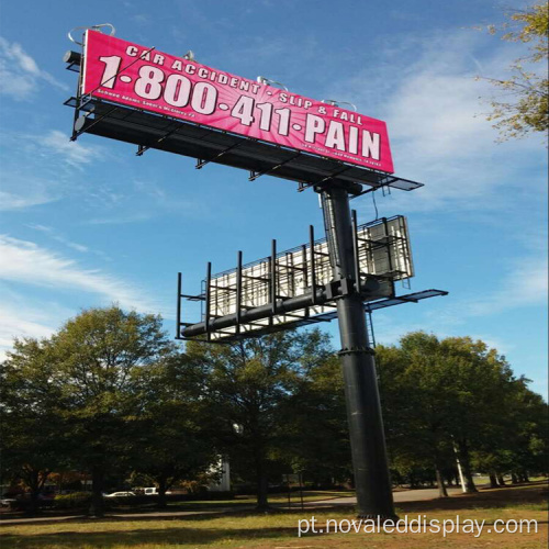 Instalação de tela de led de publicidade para outdoor